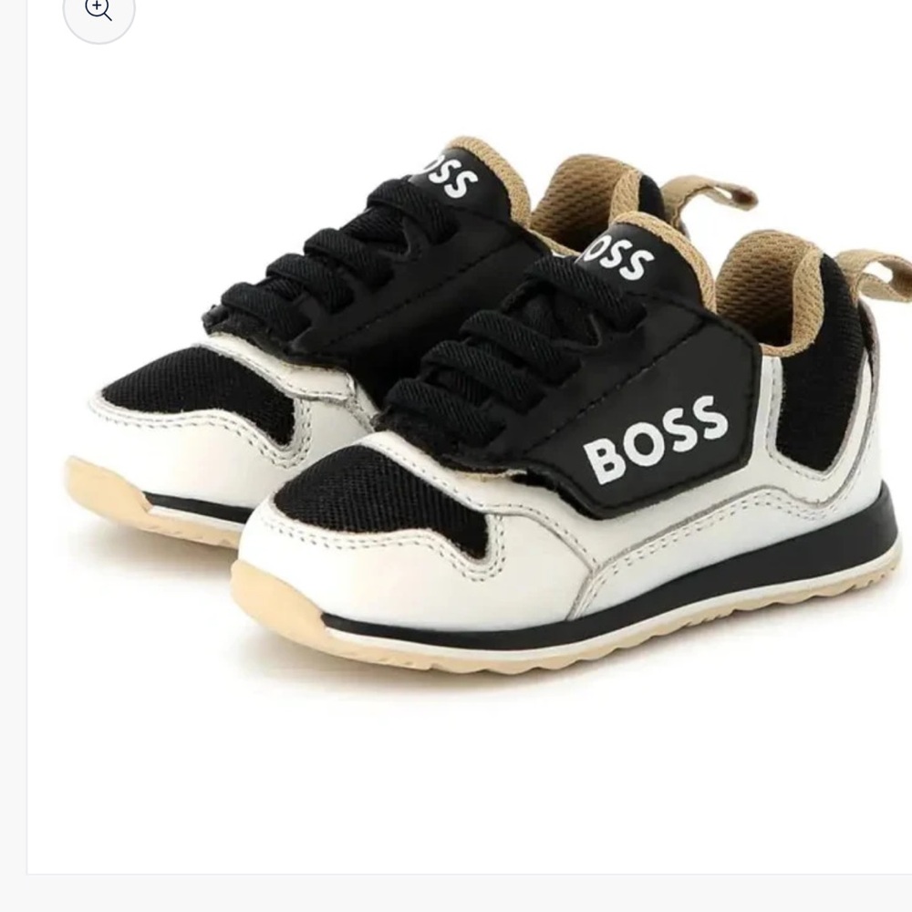 Boss Kids Black and White Sneakers new in box